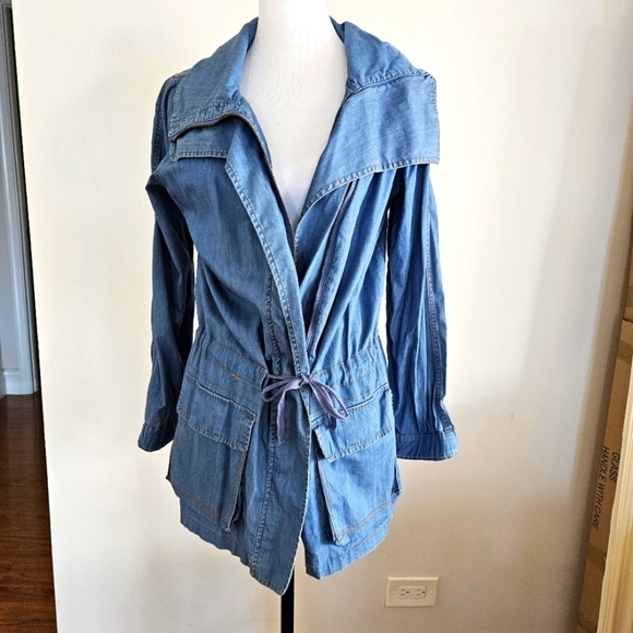 Mustard Seed Lightweight Chambray jacket sz Small - Picture 3 of 12